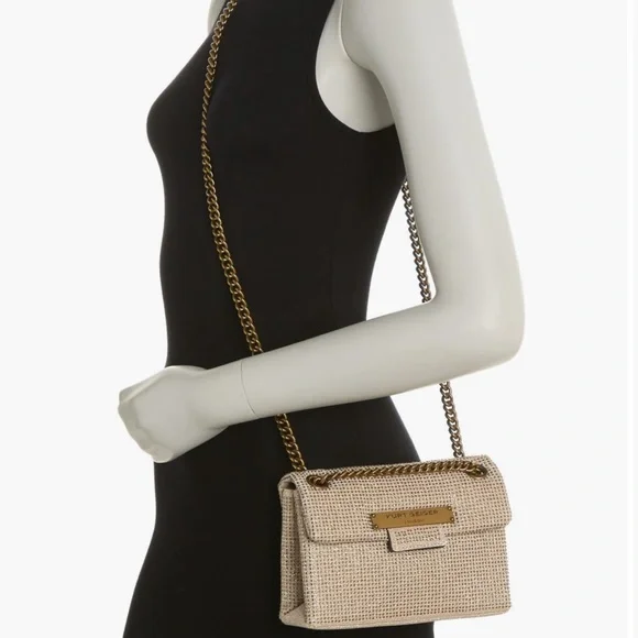 NWT Kurt Geiger Mini Brixton Crossbody Bag in dark beige. - Picture 3 of 5